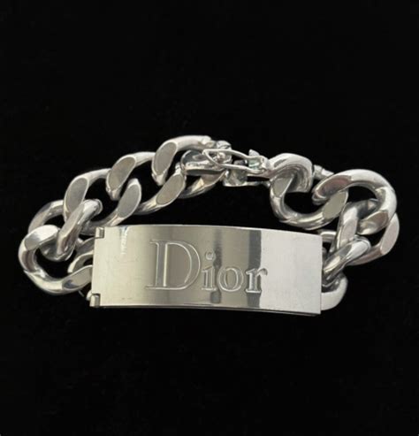 dior gourmette bracelet|authentic christian dior bracelets.